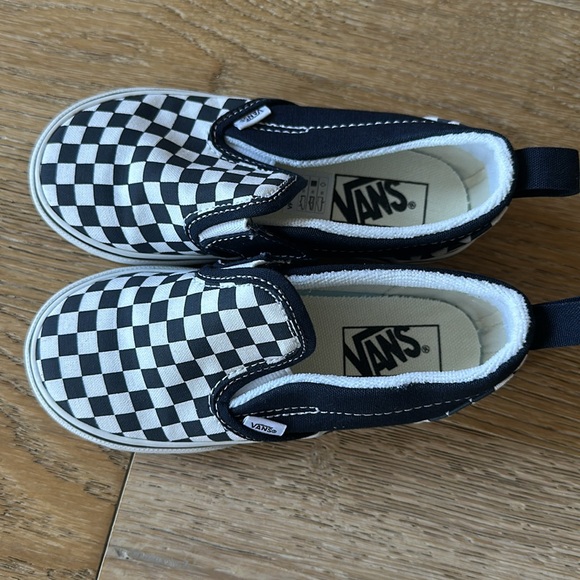 ***NEW*** size 10 navy checkered Vans - Picture 2 of 2